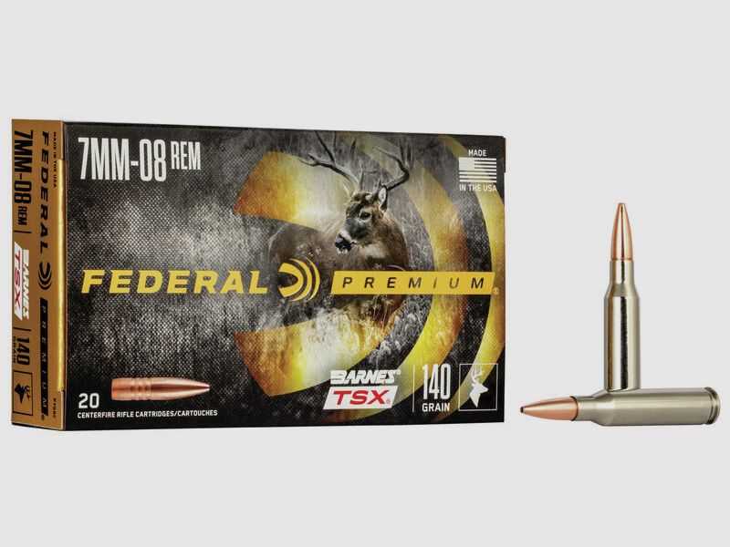 Büchsenmunition FEDERAL Barnes TSX – 7mm-08 – 140 grains, Bild 1 von 7