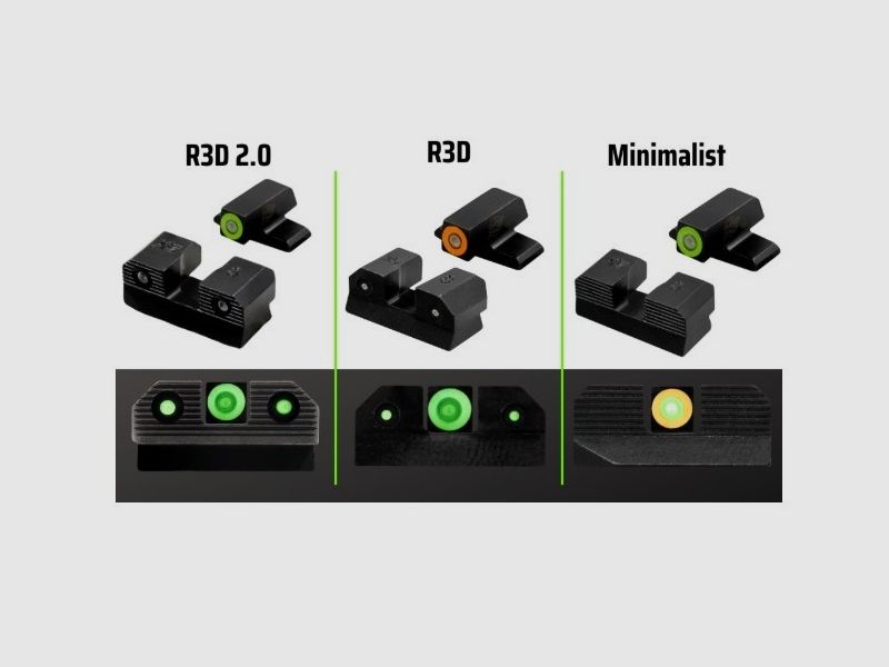 N-Sight R3D 2.0 STD Green Dot Green Glock 17-47, immagine 3 di 3