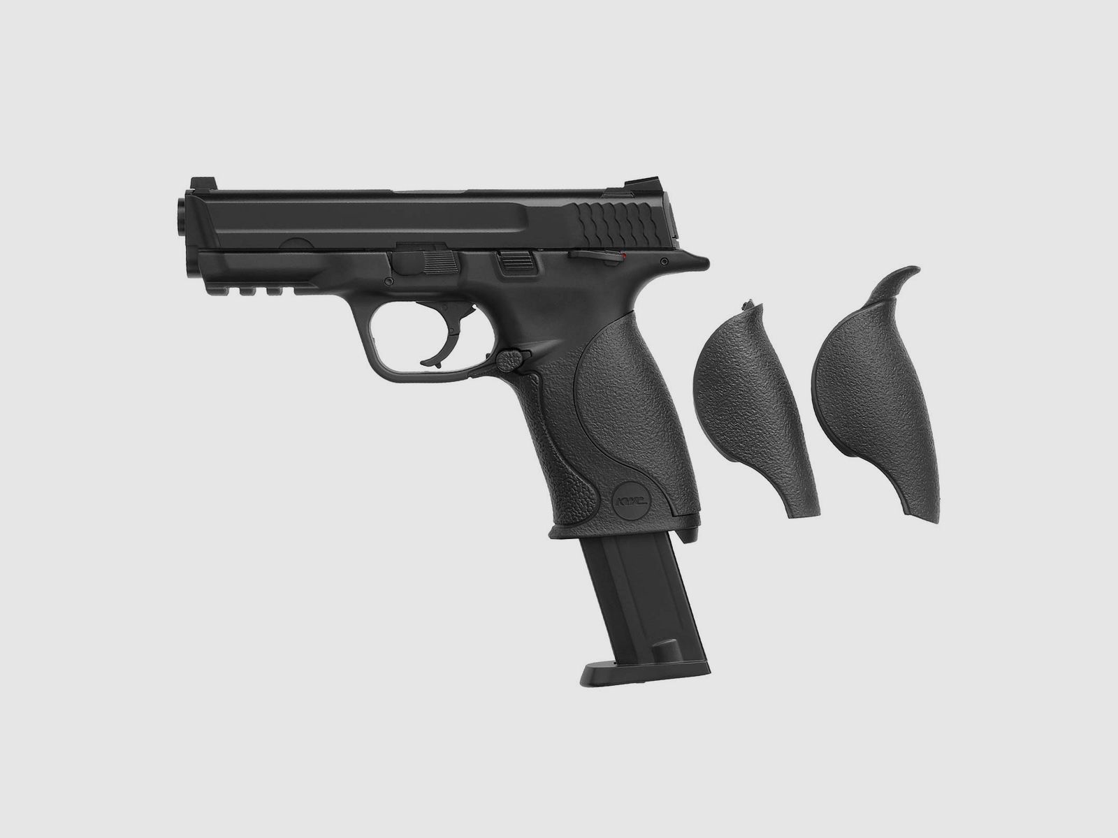 Komplettset KWC M&P 40 Softair-Co2-Pistole Schwarz Kaliber 6 mm BB Blowback (P18)