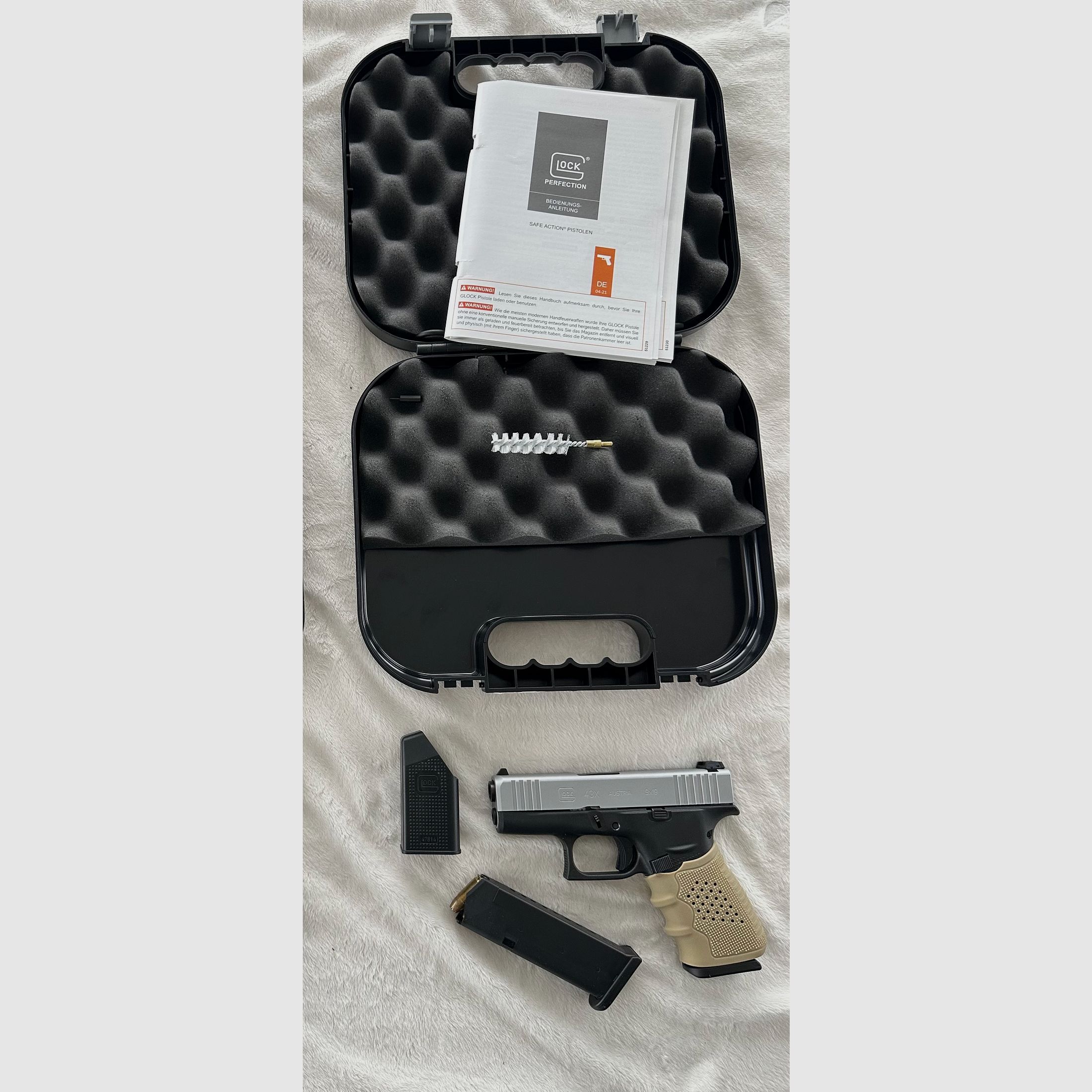 Glock 43X Silver Slide - Silber in 9mm - NEUWERTIG