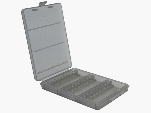 MTM cartridge case W30-22-41 smoke clear with flap lid for 30 cartridges .22 LR