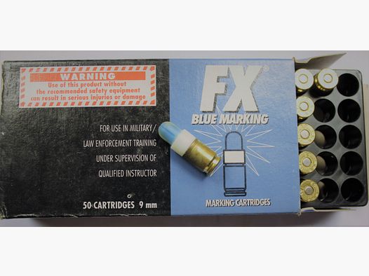 FX 9mm niebieska amunicja treningowa markerowa