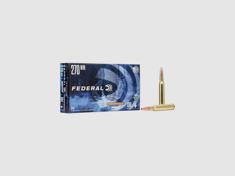 Federal Power-Shok .270 Win. 130GR Copper HP 20 cartridges