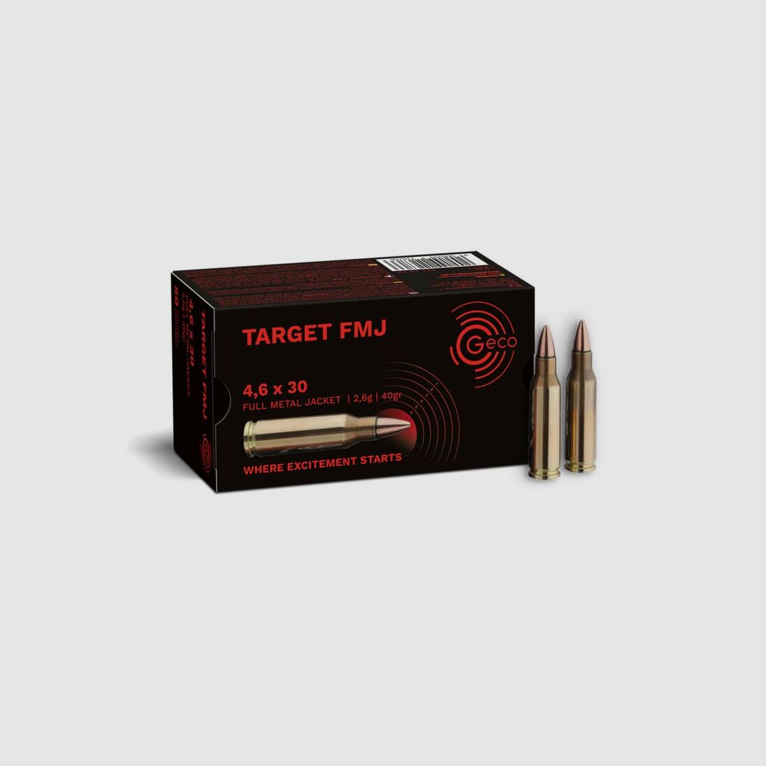 Geco 40grs FMJ 50STK 4.6x30