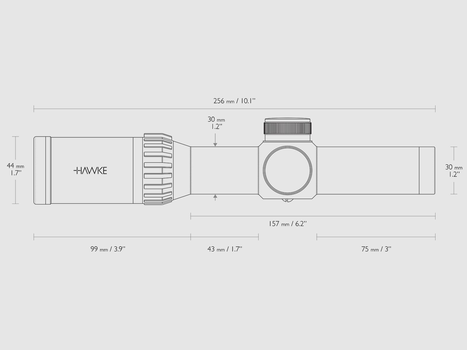 HAWKE 12230 Armbrust Zielfernrohr XB30 Pro 1-5x24 SR Leuchtabsehen 30mm Monorohr