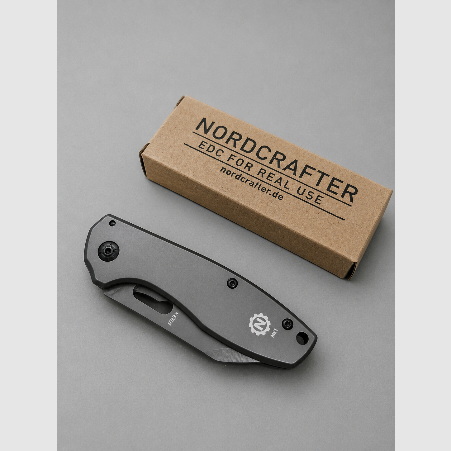 NORDCRAFTER KERN MK1 EDC Couteau pliant Acier inoxydable Gris – Couteau de poche compact, image 6 sur 7