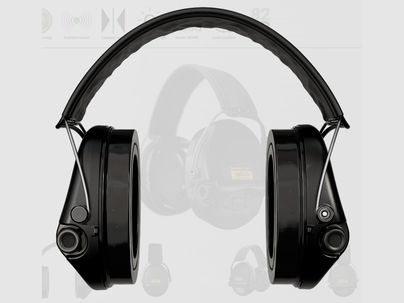 Sordin 75302-X-13-S Elektronischer Gehörschutz Supreme Schwarz Pro X LED Headband