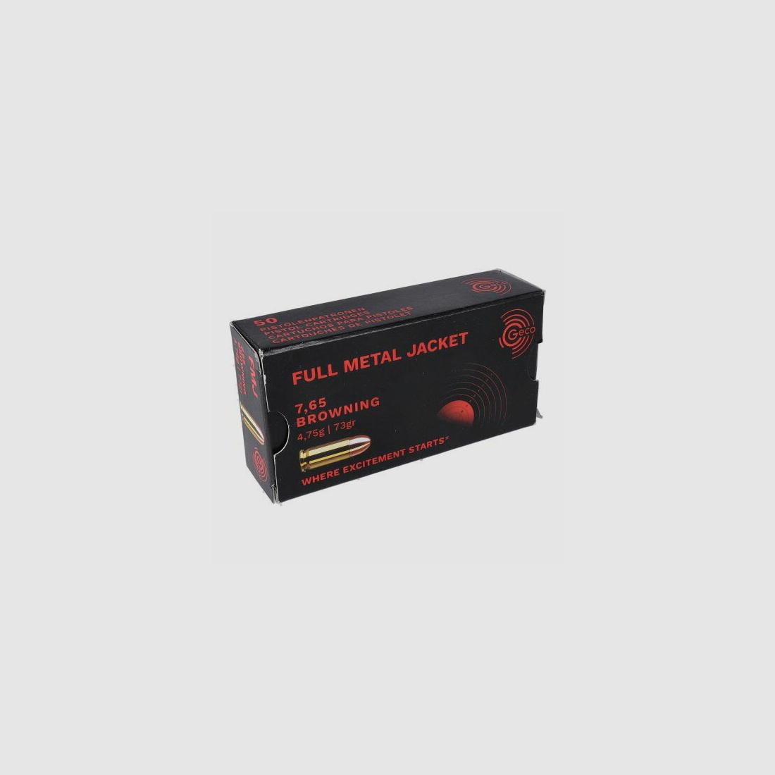 GECO Full Metal Jacket 73gr 7.65Browning