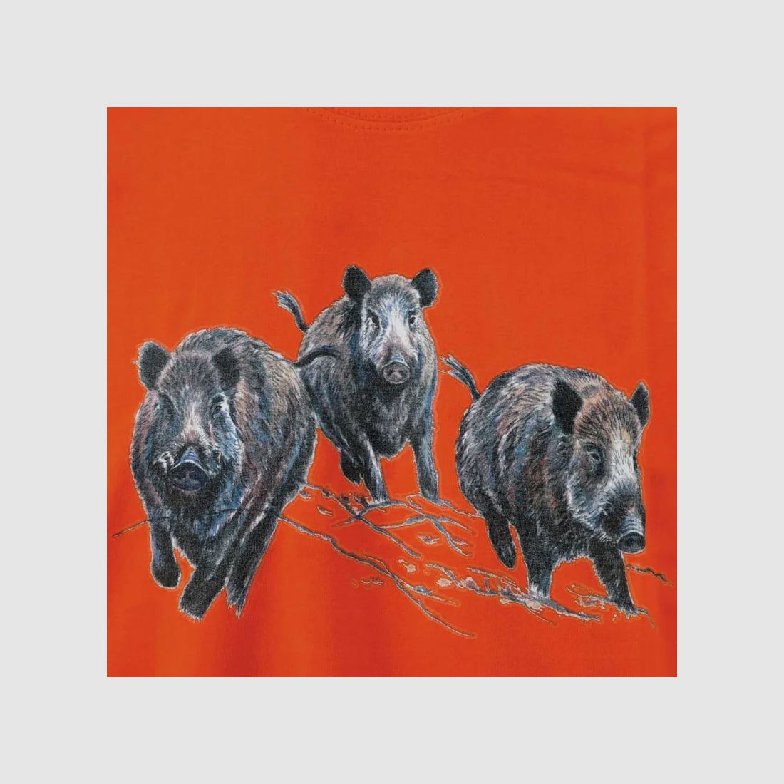 T-Shirt orange Wildschweine Bartavel®, Bild 10 von 14