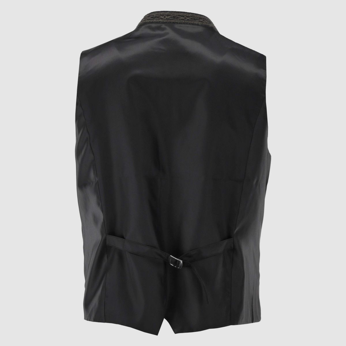 OS TRACHTEN Men's Vest Stand-Up Collar with Embroidery, 2 Pocket Flaps Olive