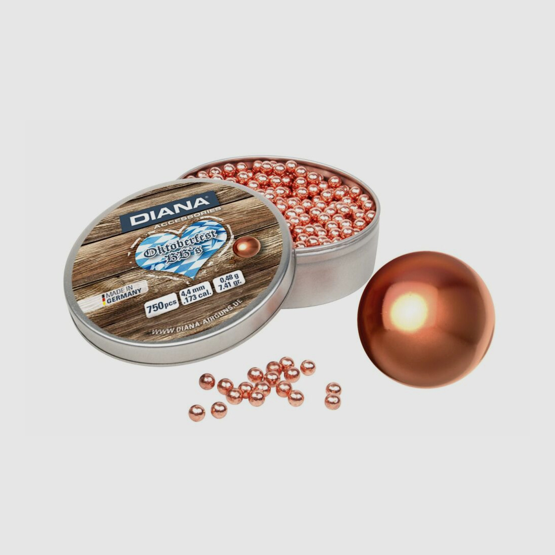 Diana Oktoberfest lead BBs copper-plated 4.4mm - 750 pieces