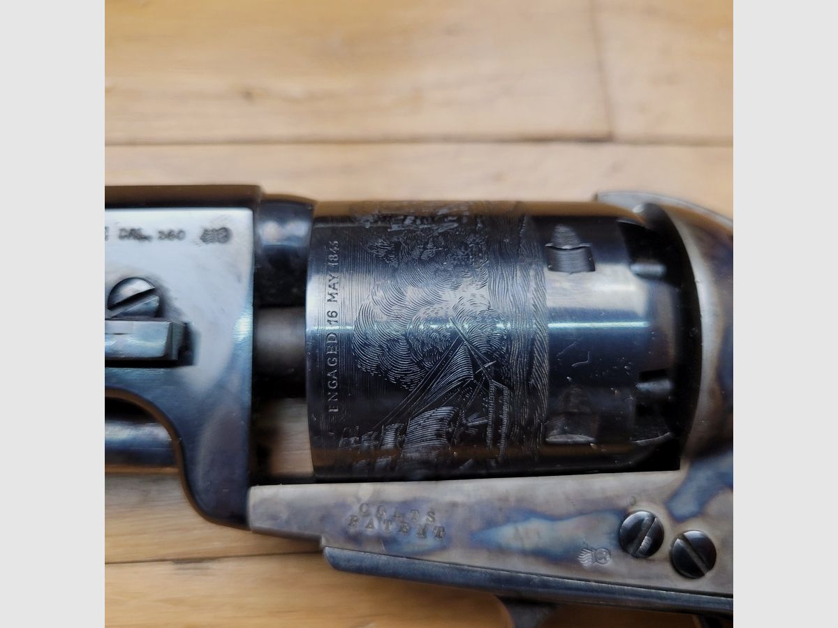 Colt herdenkingsrevolver "Général Lee" – Vroeg model van de 2e generatie Colt – Houten kist met alle complete accessoires – Minder dan 4800 exemplaren voor beide versies – Markeringen identiek aan de originele – Exemplaire mechanica, presentatie en afwerking – TBE++, afbeelding 15 van 35