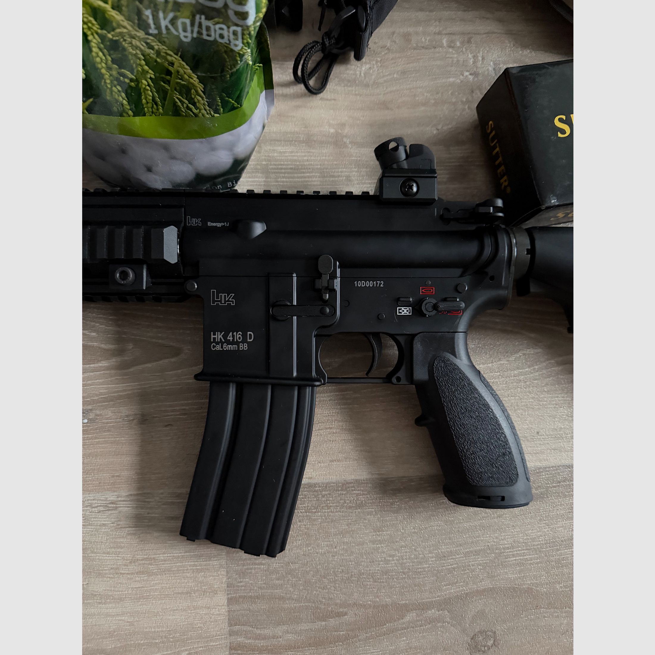 Heckler & Koch HK416 A5 czarny pełnometalowy karabin softair kaliber 6 mm BB gaz Blowback (P18), zdjęcie 8 z 14