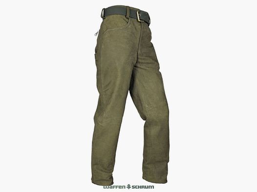 Hubertus Lederhose Schmalreh  Oliv