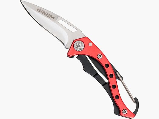 Messer mit Karabiner rot