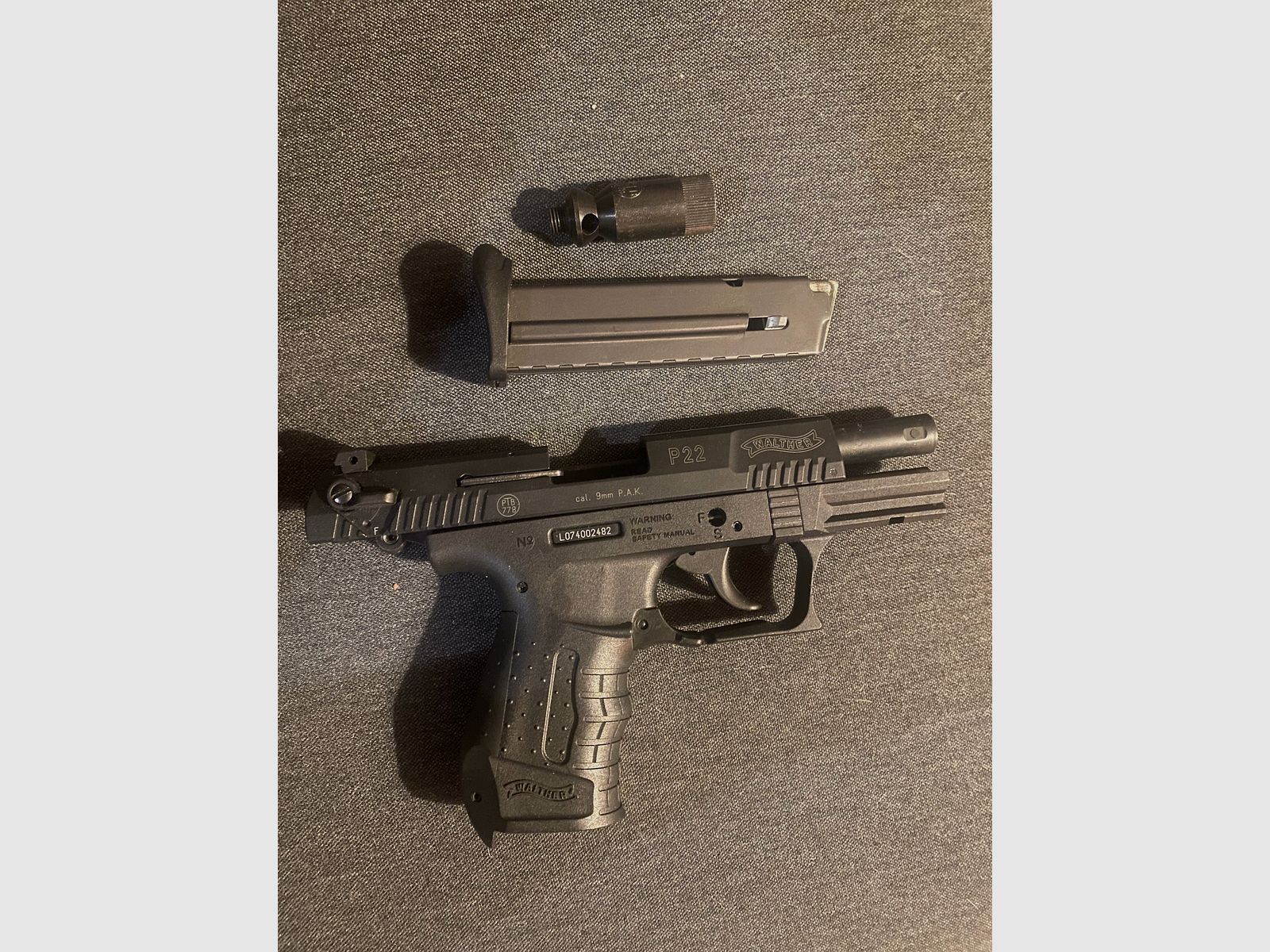 Walther P22 PAK 9mm pistola a salve