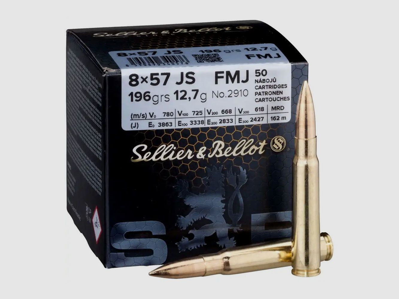 Sellier & Bellot 8x57 IS Vollmantel 12,7g / 196grs.