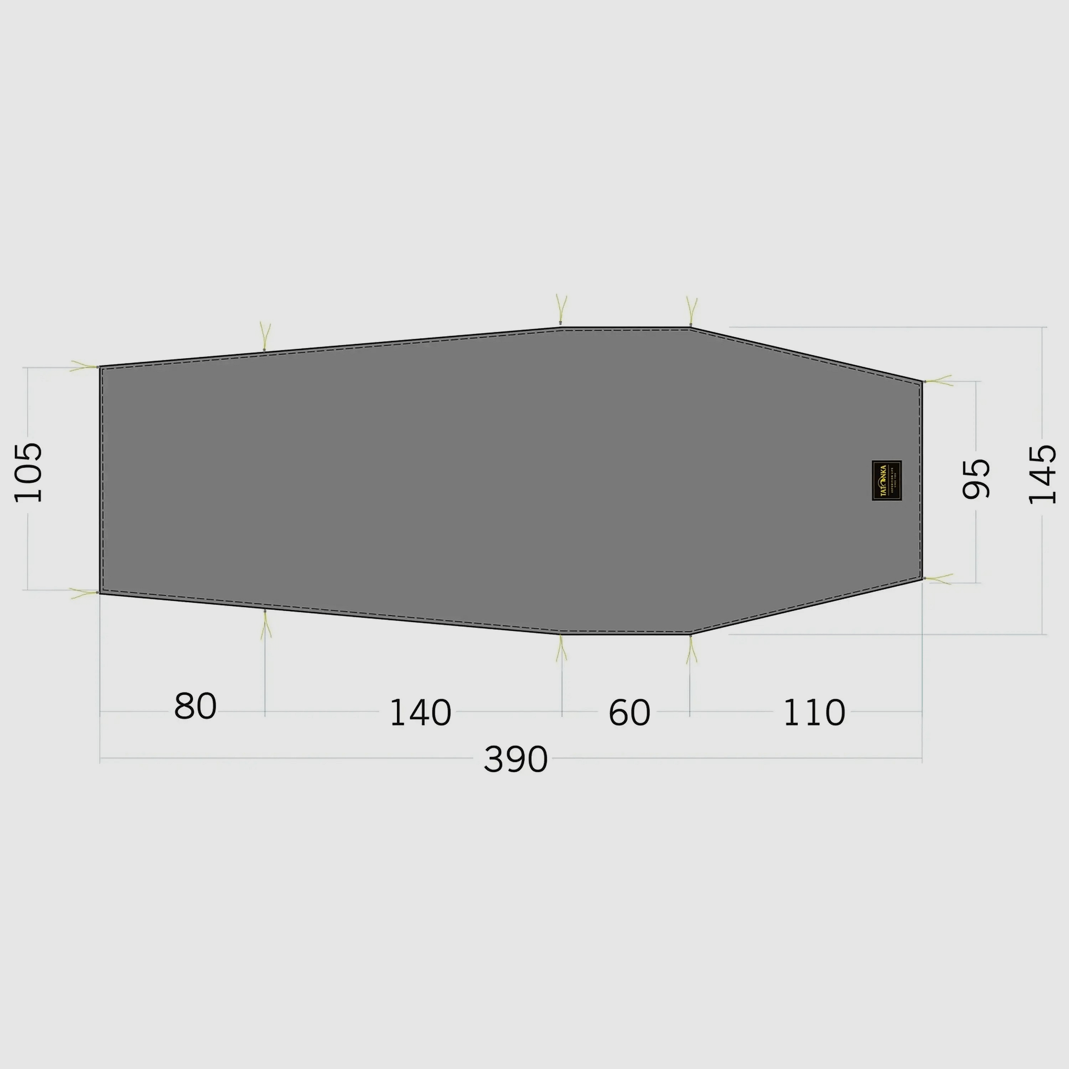 Tatonka Tapis de sol pour tente Floor Sheet LT Okisba Gris Pierre Olive