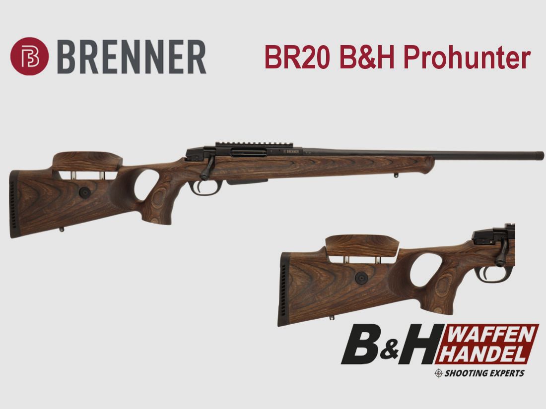 Brenner BR20 B&H Prohunter Lochschaft Repetierbüchse mit Schaftrückenverstellung, Bild 1 von 5