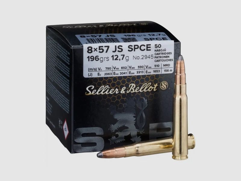 Sellier & Bellot 8x57 IS 196GR SPCE 50 Patronen