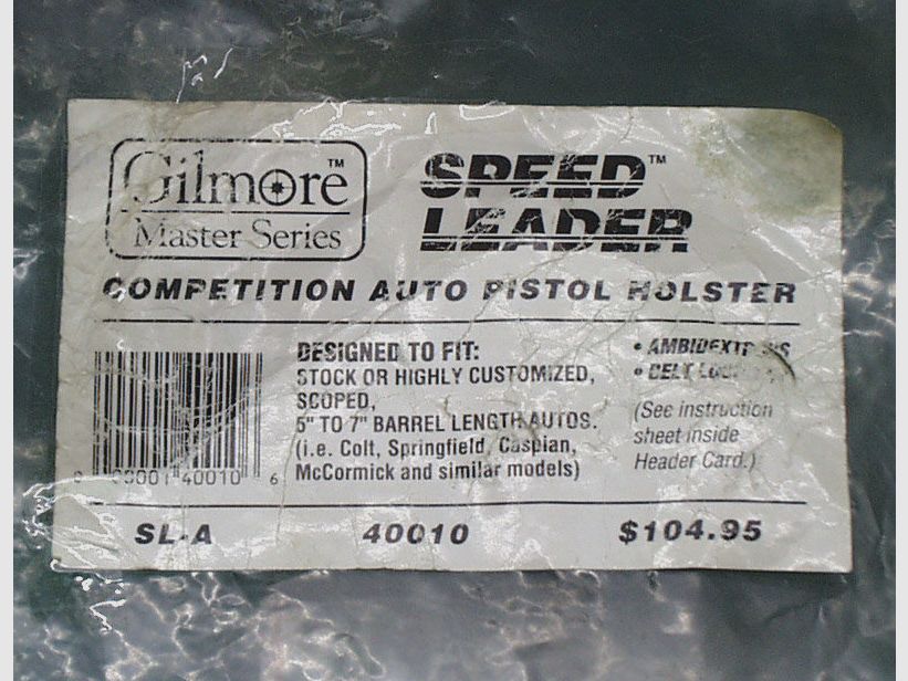 Holster Gilmore Speed Leader do IPSC
