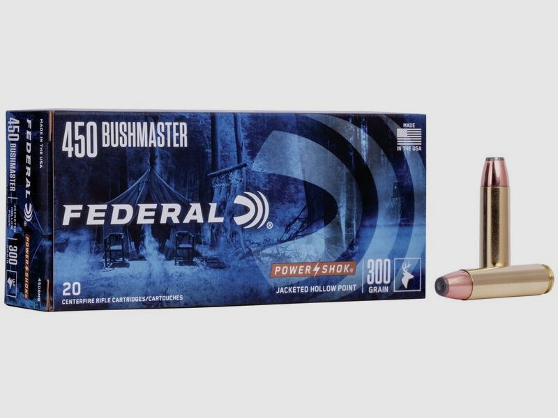FED 450BMB .450 BUSHMASTER 300GR POWER-SHOK SP 20/200/38000