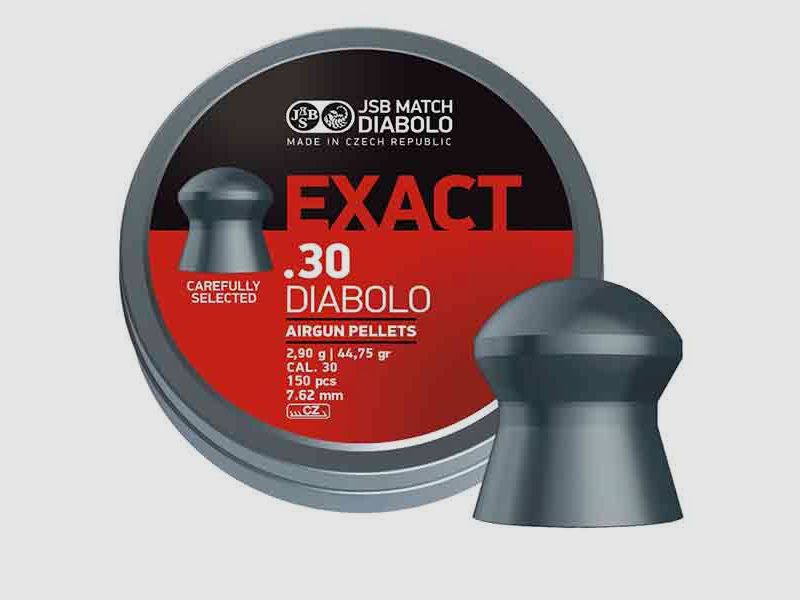 JSB EXACT DIABOLO - 7,65MM / .30 - 2,9G / 44,75 GRS. - 150 COLPI