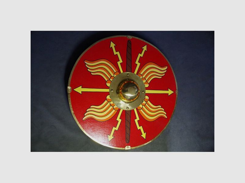 Schild Parma der Römer mit Metall Beschlägen LARP, Festivals