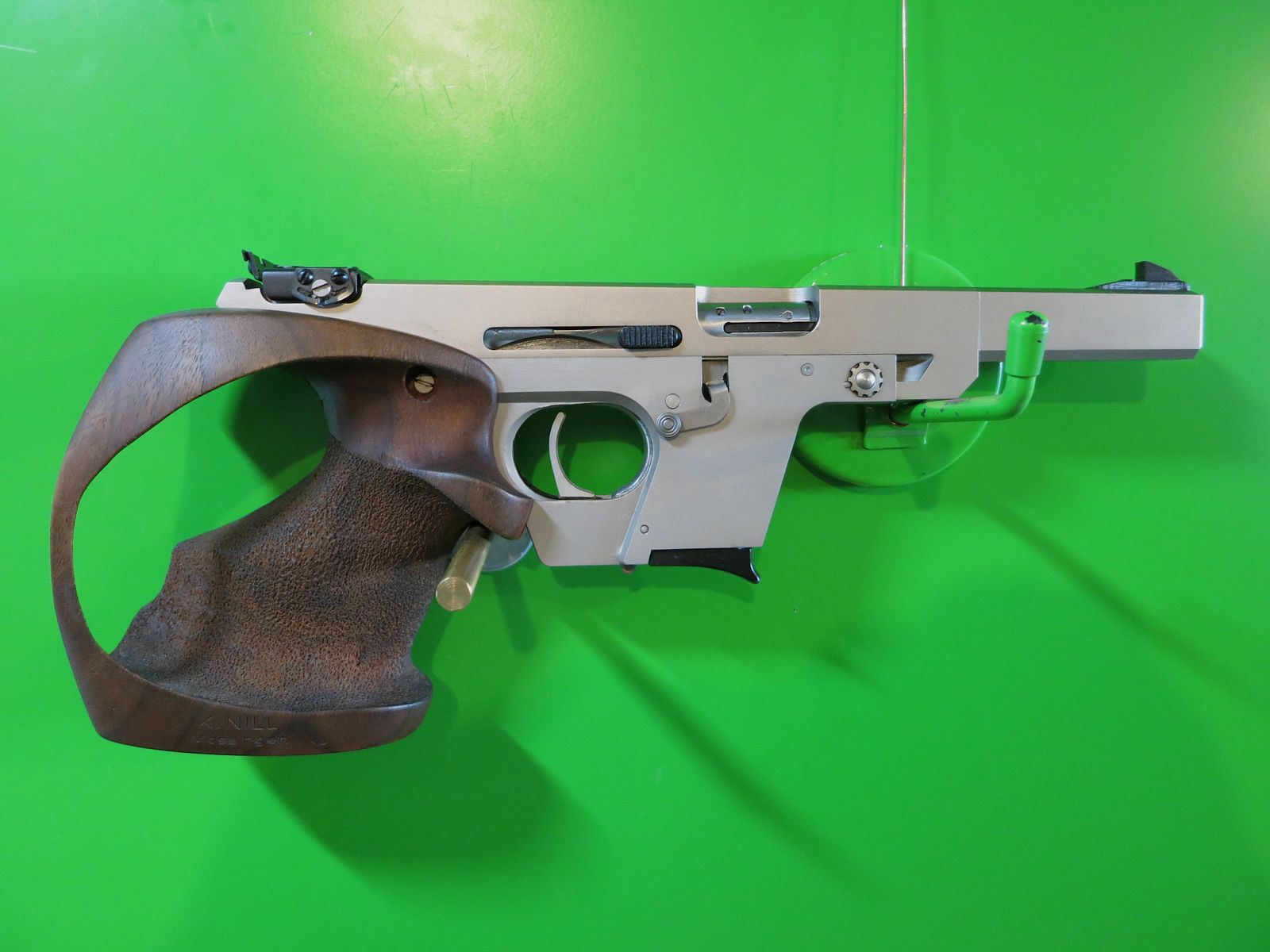 Sport-Pistole Walther OSP Kaliber .22lr, NILL Sport-Griff, .22 Short, Nickel-Version    #79-