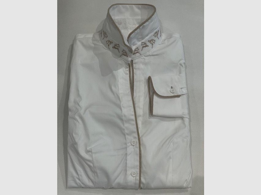 Wallmann Bluse mit Hirschstickerei in Beige, Bild 1 von 4