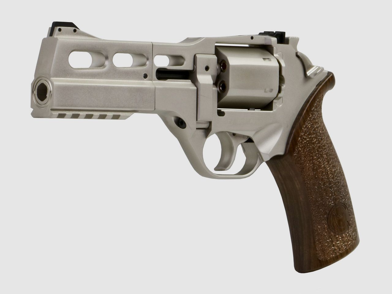 CO2 Softair Revolver Chiappa Rhino 50DS Nickel Vollmetall nickel Kaliber 6 mm BB (P18)
