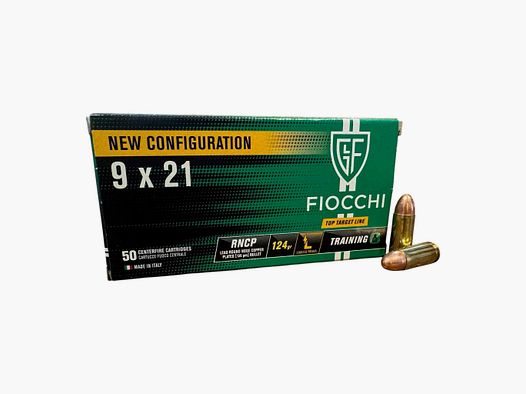 FIOCCHI MUNITIE KAL.9x21 RNCP 124 GR. KOGELS