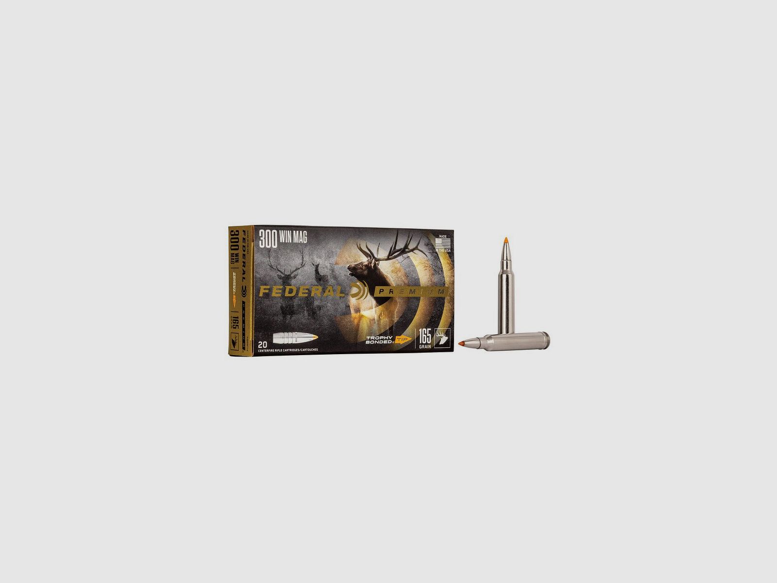 Büchsenmunition FEDERAL Trophy Bonded Tip – 300 Win. Mag. – 165 grains