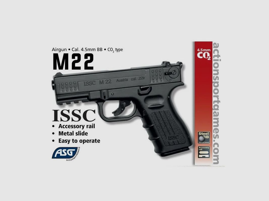 CO2 Pistool ASG ISSC M22 Blowback, afbeelding 2 van 3