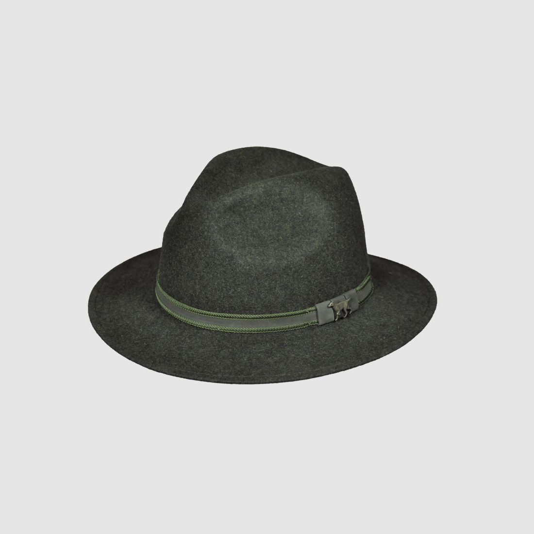 Hat with decorative part hunting dog - 100% wool