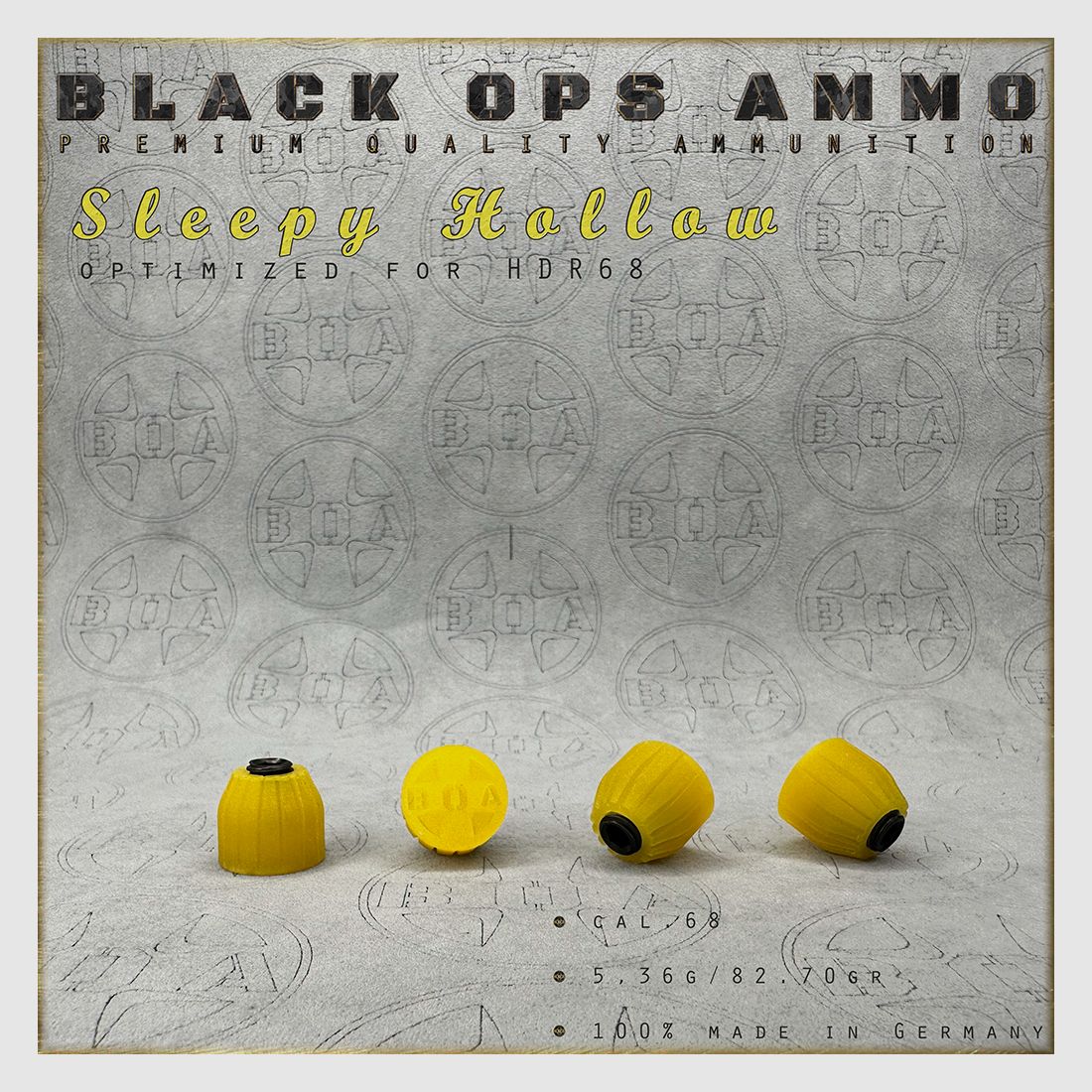 10x + 2 Sleepy Hollow BLACK OPS AMMO HDR 68 TR kal.68 Munitie T4E Umarex HDR68 TR68
