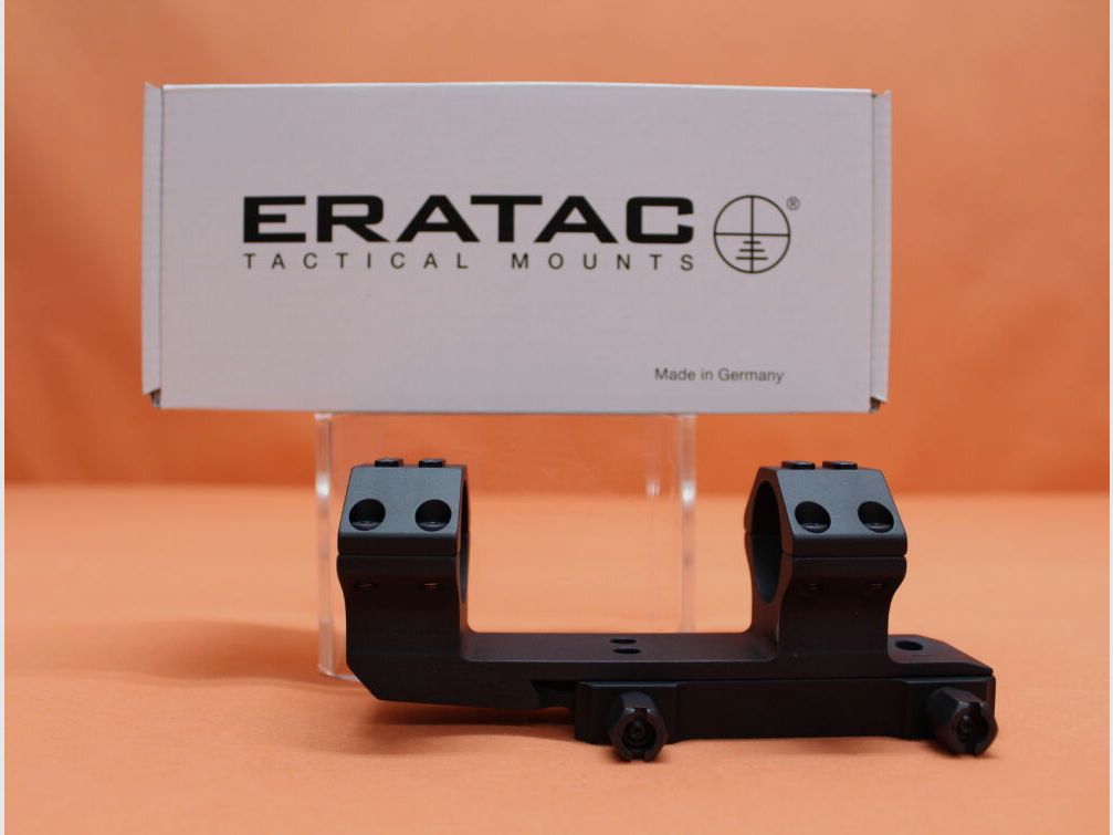 Recknagel Era-Tac Blockmontage 30mm (T5023-0022) mit Mutter, Alu schwarz, 2'' verlängert für Picatinnyprofil