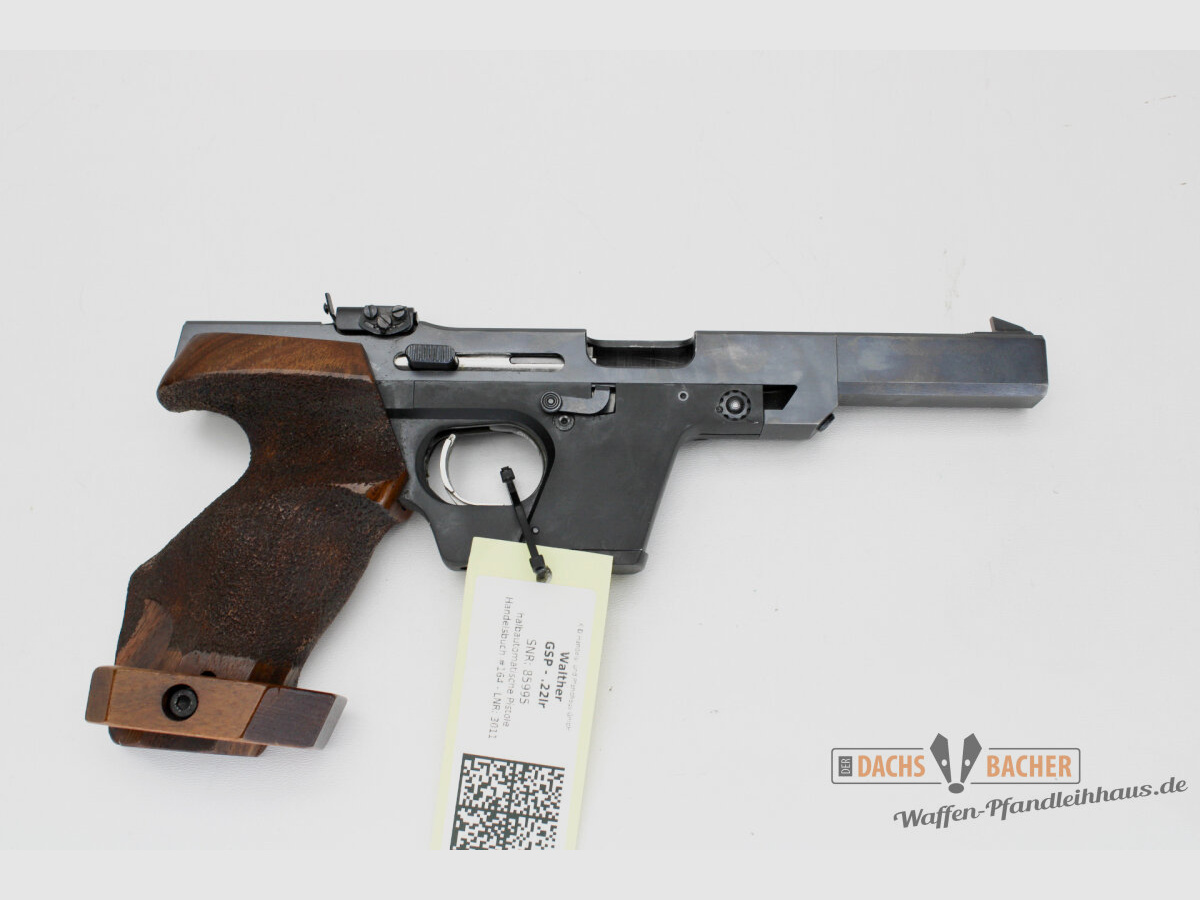 Pistole Walther GSP Kal. .22lfB Griff 85-95mm