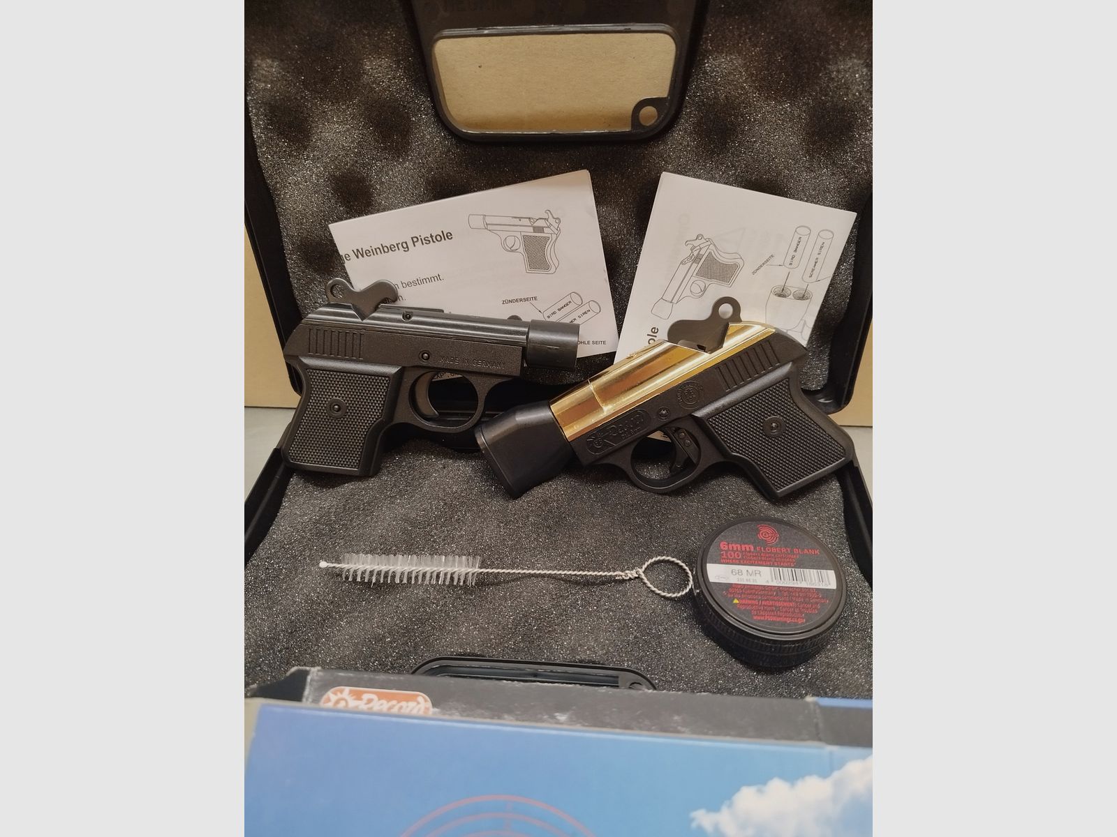 Record B1S Pistole Gold 6mm Flobert & Record Weinberg Pistole schwarz 6mm Flobert + Munition!!, Bild 1 von 3