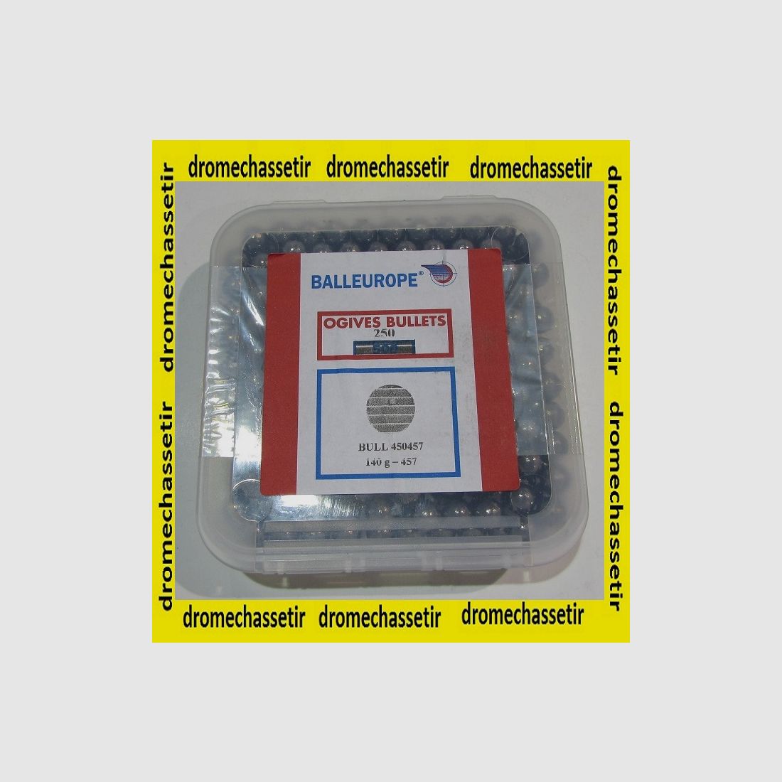 Pudełko 250 kul okrągłych czarnego prochu, kal. 457, 140 grainów
