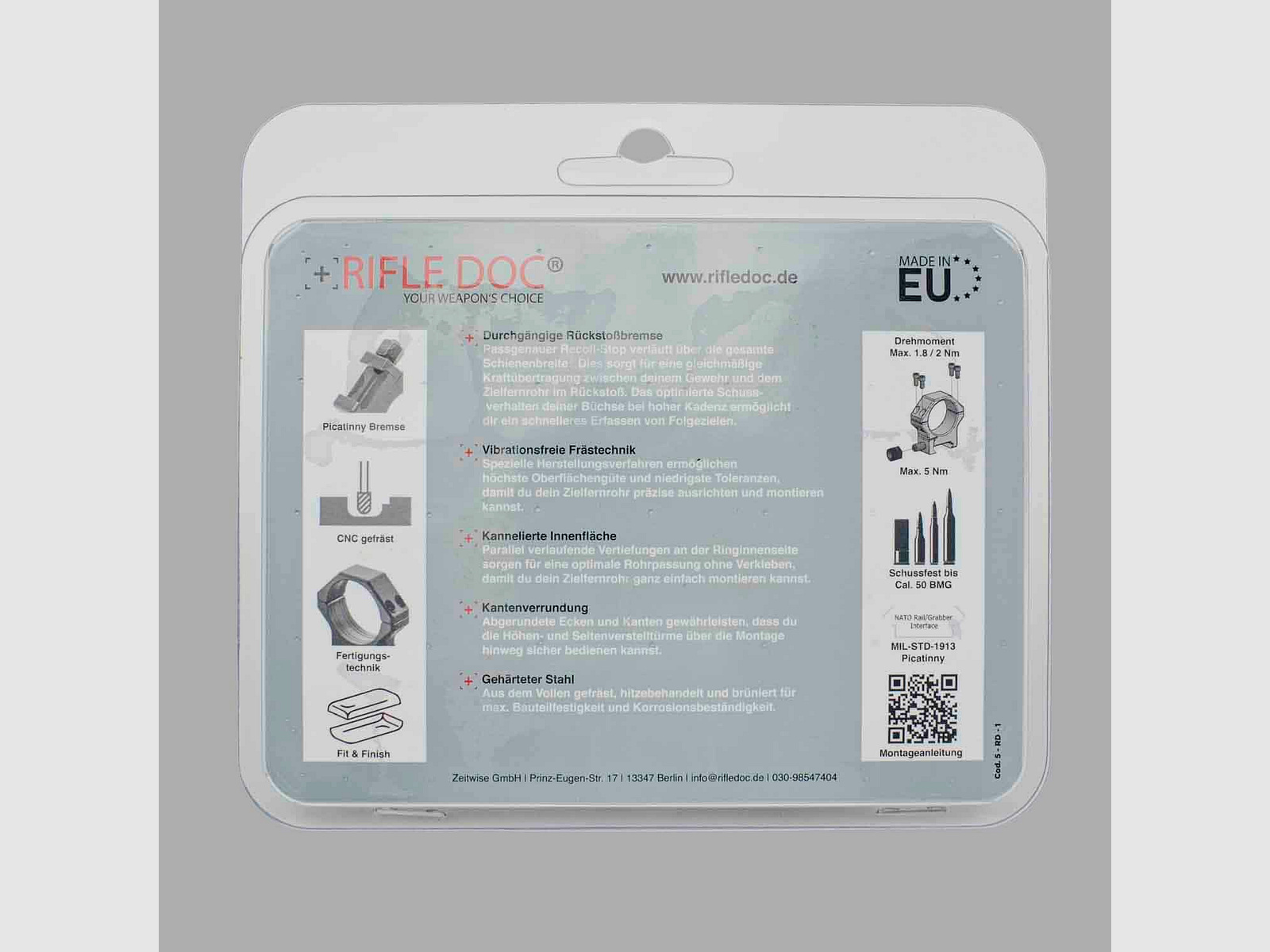 Stahlmontage | Ø25,4mm | Höhe 26mm