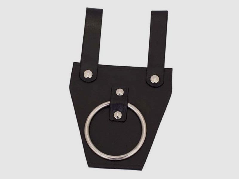 Gürtelhalter für Axt aus schwarzem Leder