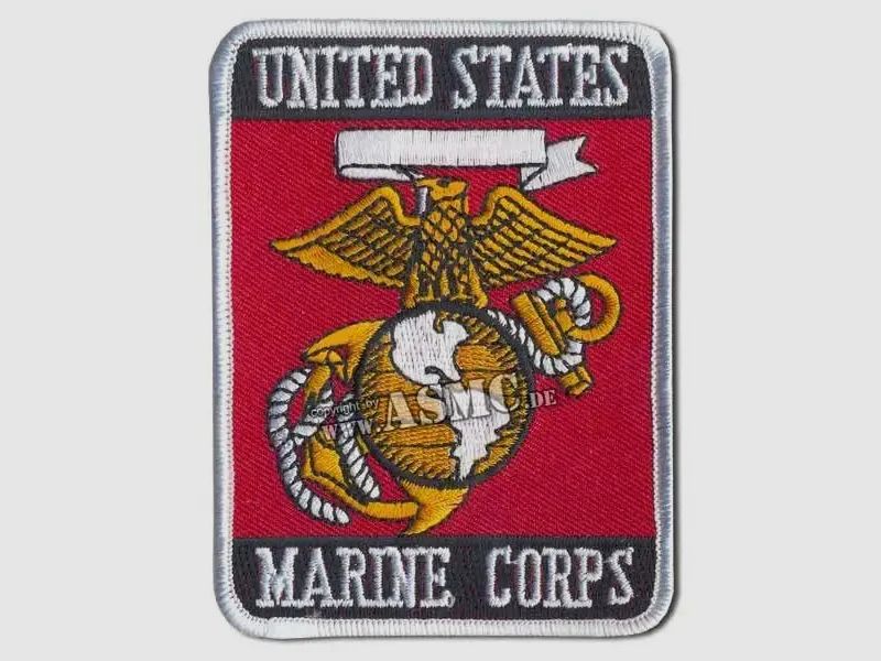 Insignia original de la Bundeswehr US Textil Marine Corps rectangular