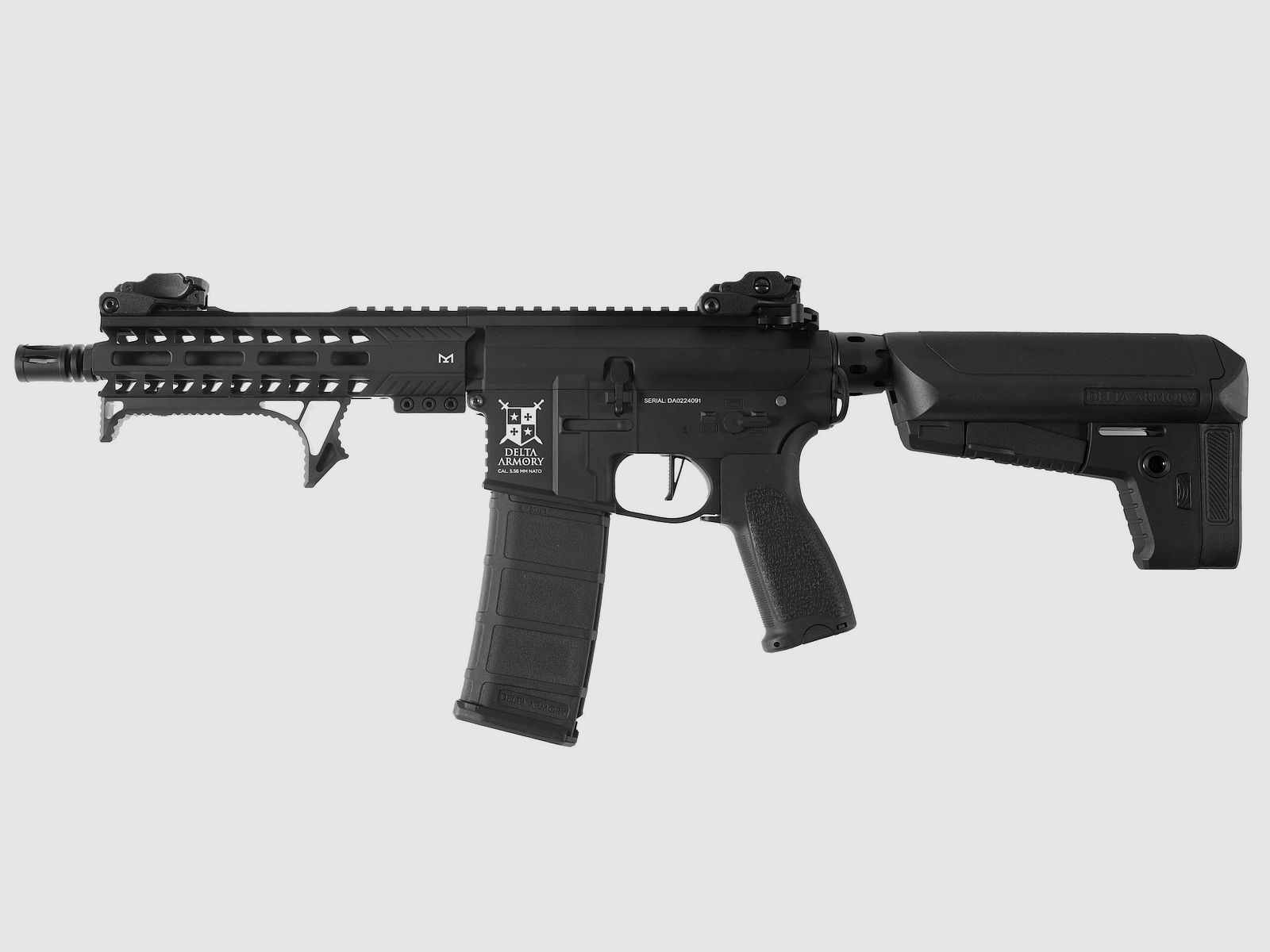 AR15 M-Lok Short ALPHA Vollmetall Delta Armory Schwarz S-AEG Airsoft Gewehr Frei ab 18 Jahren