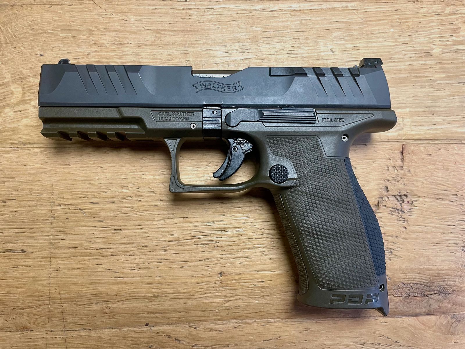 Walther PDP Full Size 5” OR V2 OD Verde 9mm Luger