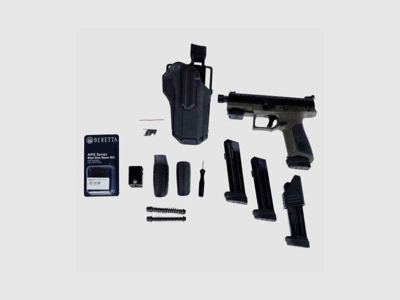 Pistole Beretta APX A1 Tactical / 9mm / oliv mit viel Zubehör, Bild 1 von 5