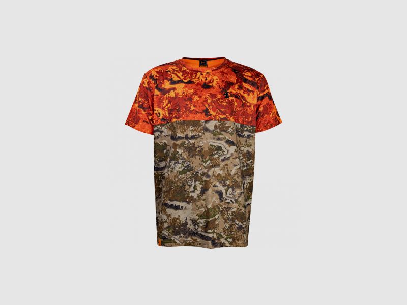 Spika Heren Trail T-Shirt (Biarri Blaze Camo) | 2XL