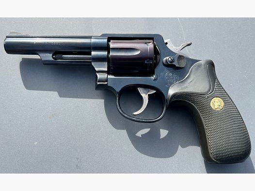 Smith & Wesson Mod. 19‑P – 4" barrel – SPECIAL MODEL incl. Merkle Tuning – original box & papers – collector's item (not a cumbersome S&W 686, Colt, Taurus, Ruger)