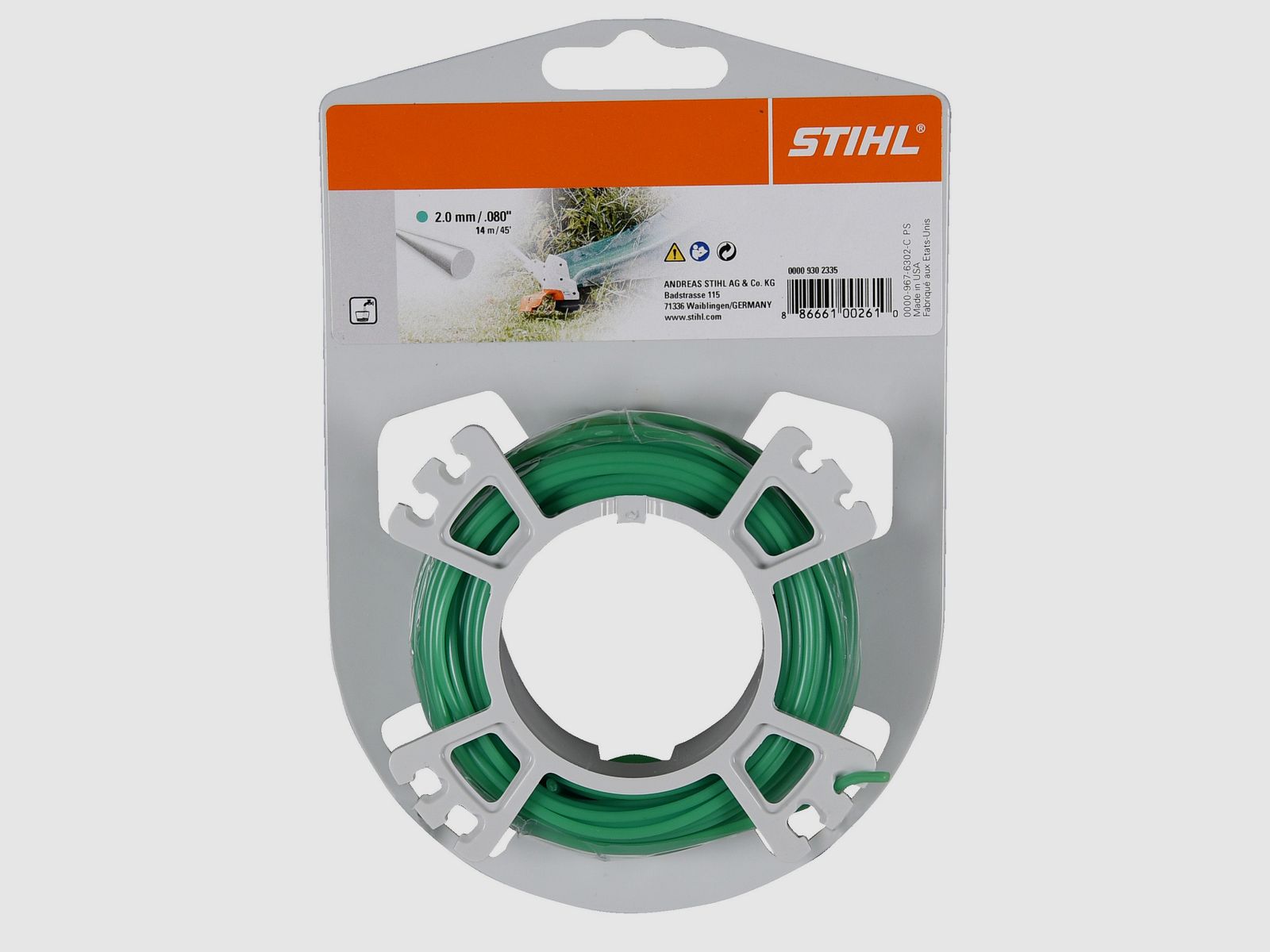 Stihl Mhfaden rund, hellgrn 2 mm
