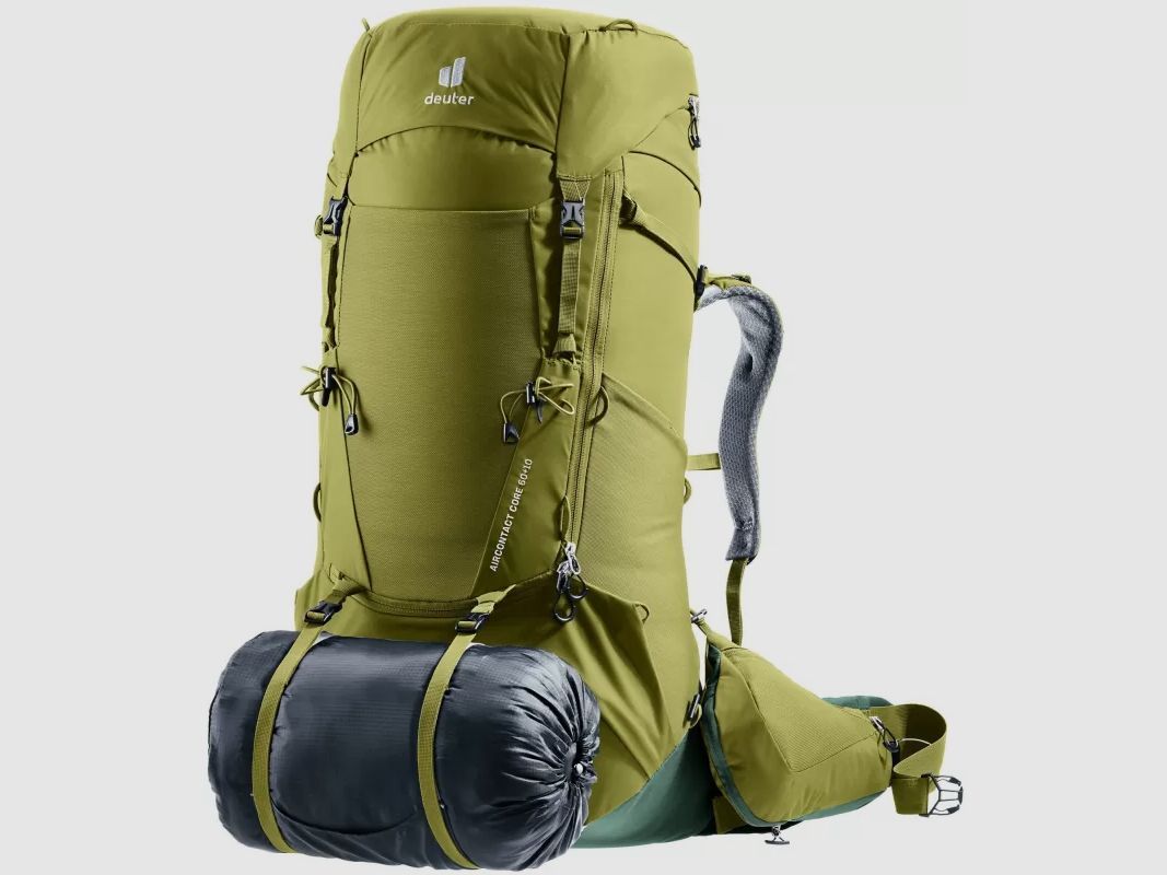 Deuter Aircontact Core 60+10 Green, Brown, image 1 of 11